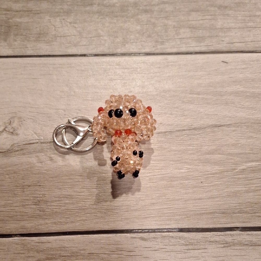 🍦Beaded Dog Keychain🐠